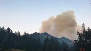 Time-lapse video of Columbia River Gorge wildfire