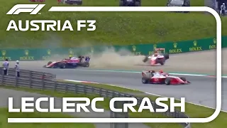 Arthur Leclerc HUGE CRASH (F3 Austria 2021)