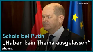 Bundeskanzler Scholz nach Treffen mit Putin