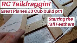 RC Taildraggin! Great Planes J-3 Piper Cub build video #1