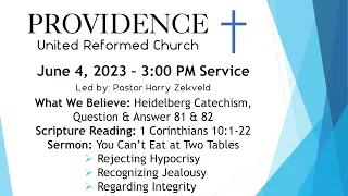 Providence URC - June 4, 2023 PM Service