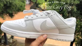 รีวิว Nike dunk low white Grey Fog