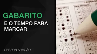 Como definir o tempo para marcar o gabarito da prova?