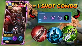 DYRROTH PETRIFY BEST 1 SHOT COMBO BUILD!! (recommended best build and emblem)