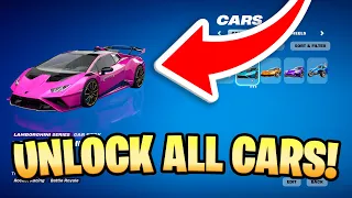 How To Get ALL Rocket League Cars NOW FREE In Fortnite! (Lamborghini STO, Lightning McQueen & More)
