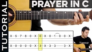 Como tocar Prayer In C en guitarra acústica tutorial con tabs, acordes y ritmo COMPLETO