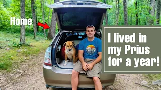Toyota Prius Converted into Stealth Camper- 1-YEAR REVIEW! (new mods, upgrades, new gear, etc)