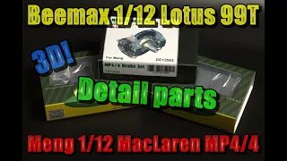 Beemax Lotus 99T/Meng MP4/4 - DETAIL parts review - Fat Frog Scale Models 3D printed parts