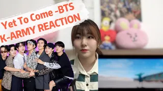 BTS (방탄소년단) Yet To Come official MV Reaction || 옛투컴 리액션