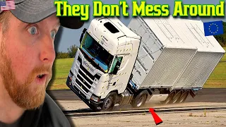 American REacts to Scania & Volvo Extensive Safety Testing
