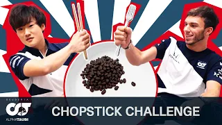 BATTLE OF THE BEANS | Pierre Gasly & Yuki Tsunoda's Chopstick Challenge