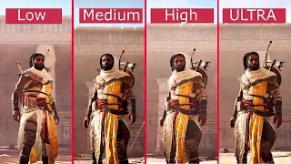 Assassin's Creed Origins: PC Graphics Comparison - Low vs. Medium vs. High vs. Ultra - 1080p [60fps]