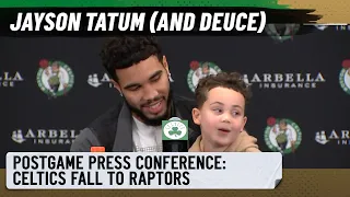 POSTGAME PRESS CONFERENCE: Jayson Tatum talks encouraging start to the season, Deuce crashes