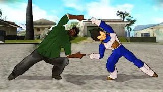 Vegeta and Big Smoke FUSION | Big Smogeta vs Goku CJ Fusion | DBZ Tenkaichi 3 (MOD)