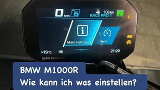 BMW M1000R - wie funktioniert das Menü?