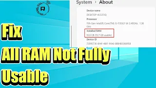 Fix All RAM Not Fully Usable in Windows 11 / Make Installed RAM full usable