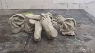 Assemblage de Sculptures en argile