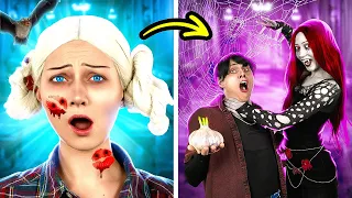 Halloween Vampire Nerd Makeover | ¡CORTAR A TAJOS para Monstruos! 🦇💄