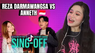 REZA DARMAWANGSA VS Anneth I SING-OFF TIKTOK SONGS PART 15 (Jungkook, Taylor Swift, Barbie) I REAKSI