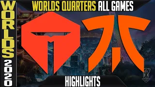 TES vs FNC Highlights ALL GAMES | Quarterfinals Worlds 2020 Playoffs  TOP Esports vs Fnatic