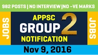 APPSC GROUP 2 NOTIFICATION -  SUMMARY