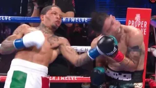 GERVONTA DAVIS VS LEO SANTA CRUZ (6th RD KO) BRUTAL LEFT UPPERCUT