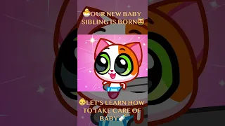 🐣🤩WOW, HOW WAS BABY BORN? 👶Baby Care Stories 😻Purr-Purr #shorts #forkids