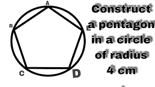 Construction of a pentagon by inscribe circle method