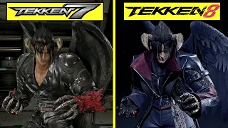 Tekken 8 vs Tekken 7 All Returning Characters Models Comparison | 4K 60FPS | Lenne Hardt Announcer