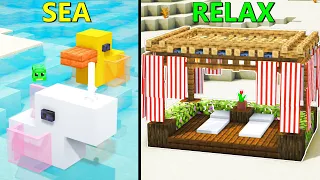 TOP 15  Summer Build Hacks in Minecraft !