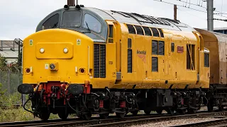 (HD) *Thrash* class 97 304 working a UTU through Doncaster and into the sidings/yard 31/08/2021