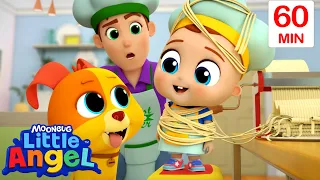 Yummy Pasta Song 🍝 - Full Episode | Little Angel | Kids TV Shows Full Episodes