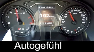 2016 Audi RS3 Sportback acceleration 0-100 km/h 0-60 mph quattro - Autogefühl