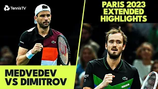 Medvedev vs Dimitrov ROLLERCOASTER Match! | Paris 2023 Extended Highlights