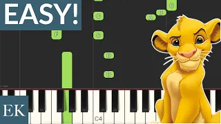 Can You Feel The Love Tonight - The Lion King (Disney) | EASY PIANO TUTORIAL