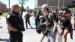 Gunshots, pepper spray outside Columbia police HQ during protests