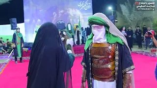 عرض مسرحية قمر الحوراء في موكب الإمام الرضا تمثيل و اخراج مؤسسة التشابيه المركزيّة  .