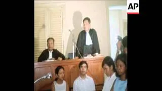 SYND 3 4 71 TRIAL OF DEPOSED CAMBODIAN KING'S SON AND DAUGHTER ON TERRORISM CHARGES IN PHNOM PENH