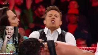 WWE Raw 1/8/17 The Miz ambushes Roman Reigns