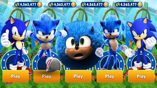 Sonic Dash vs Sonic Going Balls - Movie Sonic vs All Bosses Zazz Eggman - All Characters Unlocked