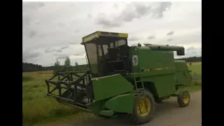 уборка сои john deere 1042