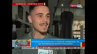 Australian boxer na si George Kambosos, Jr., ka-sparring ni Manny Pacquiao