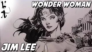 Jim Lee drawing Wonder Woman during Twitch Stream