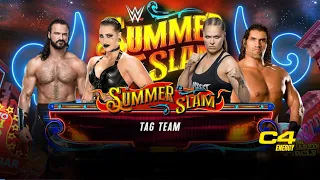 DREW MCLNTYRE & RHEA RIPLEY VS RONDA ROUSEY & THE GREAT KHALI