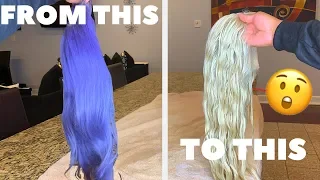 DIY HOW TO REMOVE HAIR DYE FROM 613 FULL LACE WIG? | BEGINNER FRIENDLY