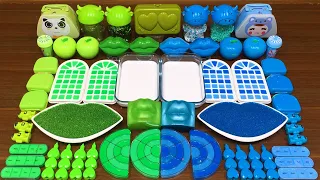 GREEN vs BLUE!!! Mixing random into GLOSSY Slime!!! Satisfying Cun Slime #235