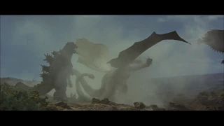 Ghidorah, the Three-Headed Monster (1965): In the Heat of Battle clip - Classic Japanese Monsters