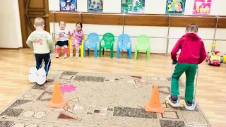 Детские Эстафеты Зарядка Подвижные Игры с детьми дошкольного возраста Дети от 4-5 лет