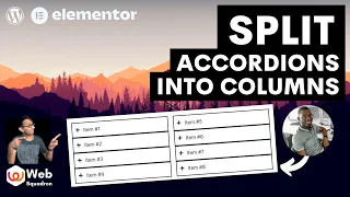 Split Accordions into Columns - Free CSS - Elementor Wordpress Tutorial - Elementor Pro