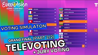 Eurovision 2024: Grand Final | Voting Simulation (Part 2/2 - Televoting)
